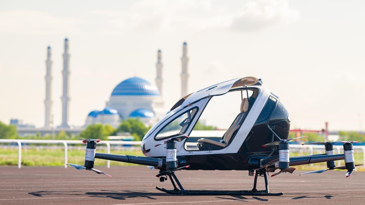 В Астане протестировали беспилотное воздушное судно eVTOL